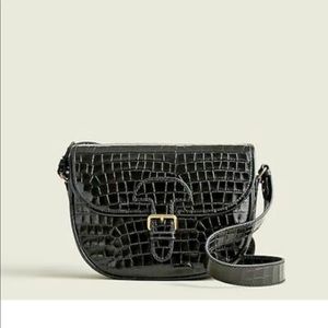 Brand new, never used JCrew large saddle bag! Gorgeous burgundy color!